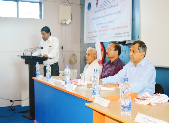 Dr. P. Deb, Coordinator TUIPR Cell, addressing the gathering